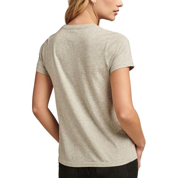 Lucky Brand Rollng Stones Animal Lips Cotton T-Shirt Gray Size XS - Picture 2 of 3